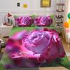 Flowers Printed Home Bedclothes Double Size Microfiber Bedspreads Gir Superior Design Comforter Cover Set