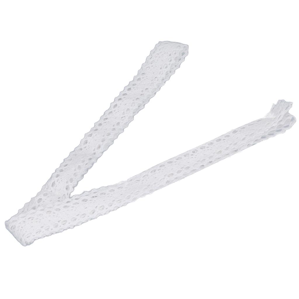 Кружевная лента хлопковая нить 20 ярдов белая декоративная фурнитура для одежды подарочное украшение