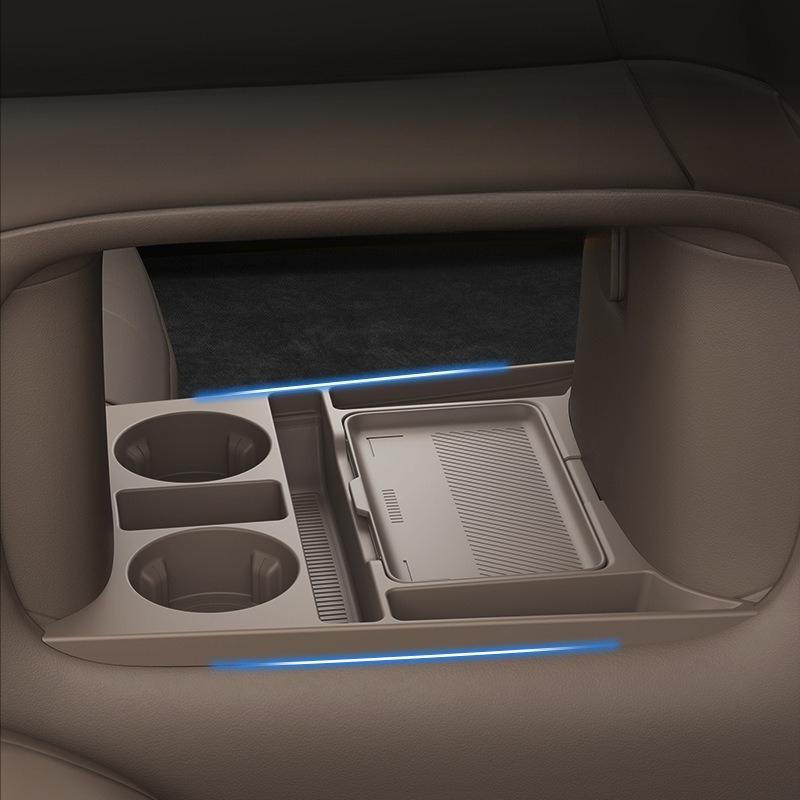 For IM LS6 2026 Central Control Under Armrest Box Lower Silicone Storage Box with Cover Cup Holder Case Modified Accessories