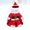 Christmas Santa Dog Costume for Small Dogs Polar Fleece Puppy Outfit Funny Pet Party Clothes for Holiday Photo Walking Jogging
