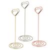 20 Pcs Table Number Holder 15cm Heart Shaped Place Card Holder Memo Clip Photo Stand