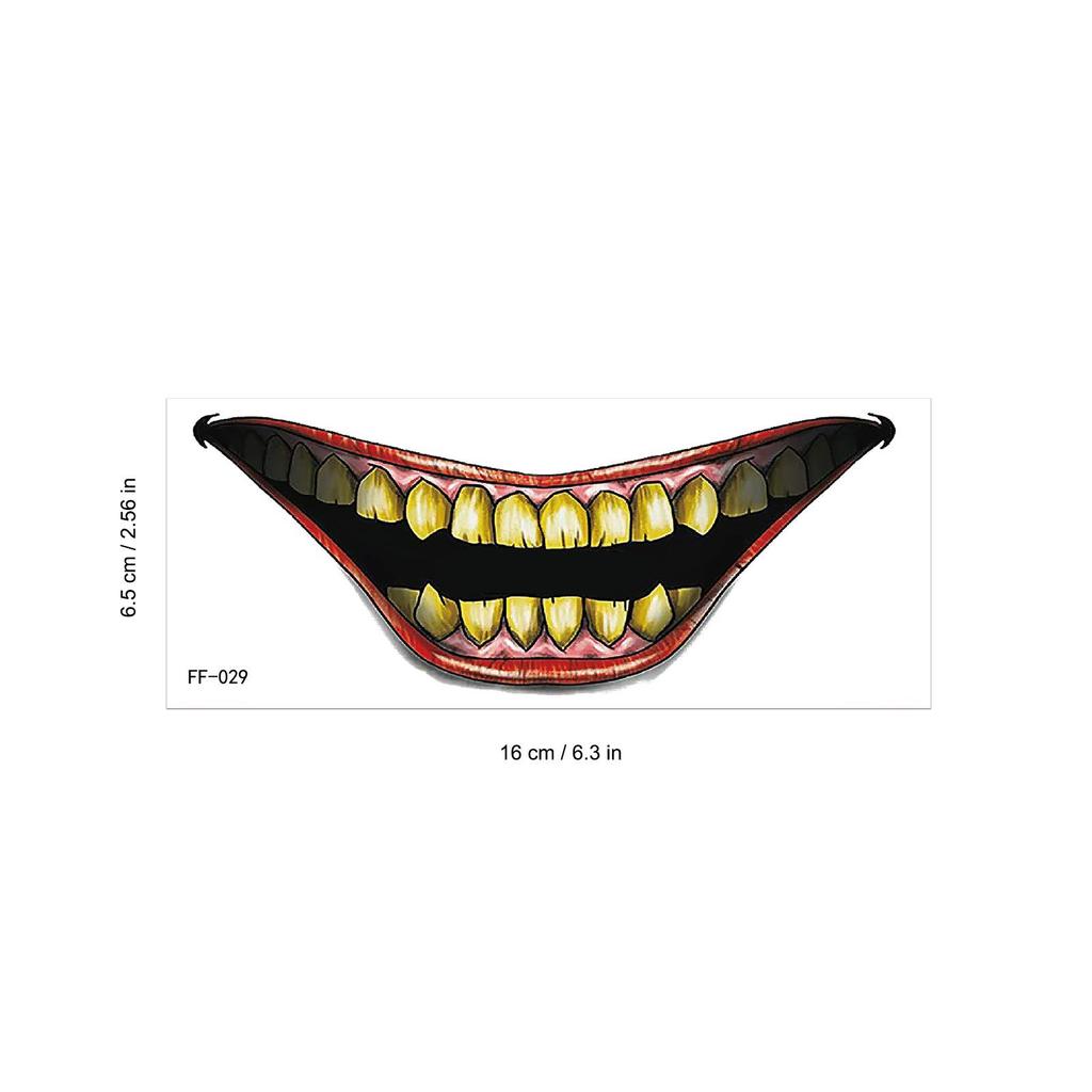 Waterproof Halloween Horror Scar & Face Tattoo Stickers