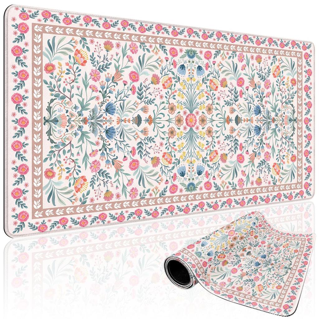 Gothic Magic Book Shelf Large Mouse Pad Stitched Anti Slip Rubber Base Mat Gaming Desk Office Pc Keyboard Desktop Accessories