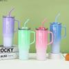 Portable 40Oz Cup Tumbler with Handle Kawaii Water Bottle Water Bottle Sports Water Cup Plastic Cup In Summer Car Mug