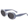 Retro White Oval Frame Sunglasses Women'S Premium Wind Sunglasses