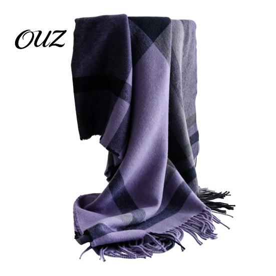 Daily Wear Wrap Classic Plaid Scarf with Fringed Edges, Vintage Shawl for Women Elegant Fringe Men, Cashmere Feel Soft Long Neck Autumn Winter