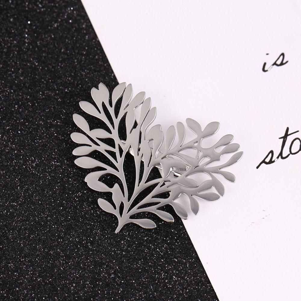 Trend Feather Pin Metal Suit Collar Brooch Clothing Accessories Tree of Life Badge Men/Women