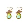 Korean fashion zircon butterfly water drop ear hook light luxury niche earrings earrings temperament high-end earrings women