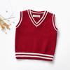 Детский вязаный жилет с v-образным вырезом для мальчиков, верхняя рубашка, пуловер и нижняя рубашка