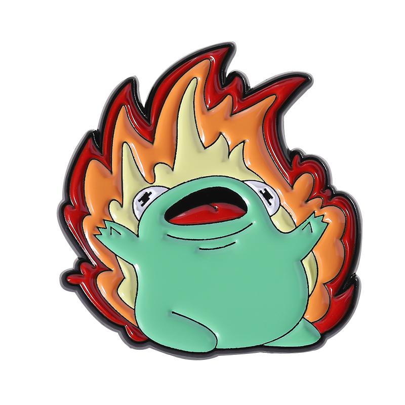 That's Spicy Enamel Pins Custom Animal Flames Brooches Lapel Badges Clothes Funny Jewelry Gift for Kids Friends