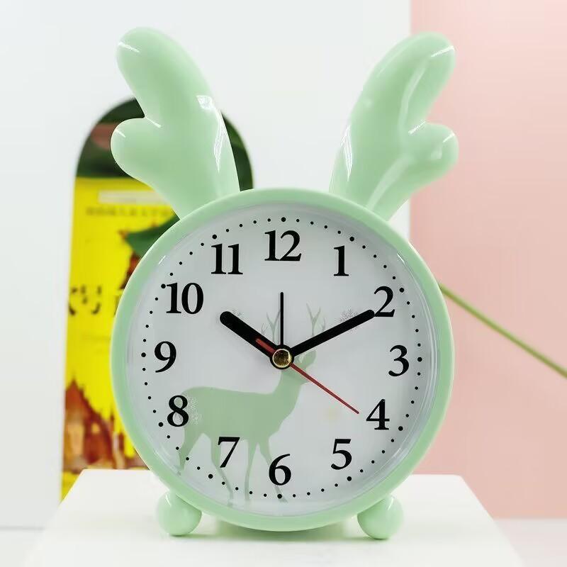 Creative cute rabbit small alarm clock silent cartoon cute children student clock alarm simple bedside desk clock