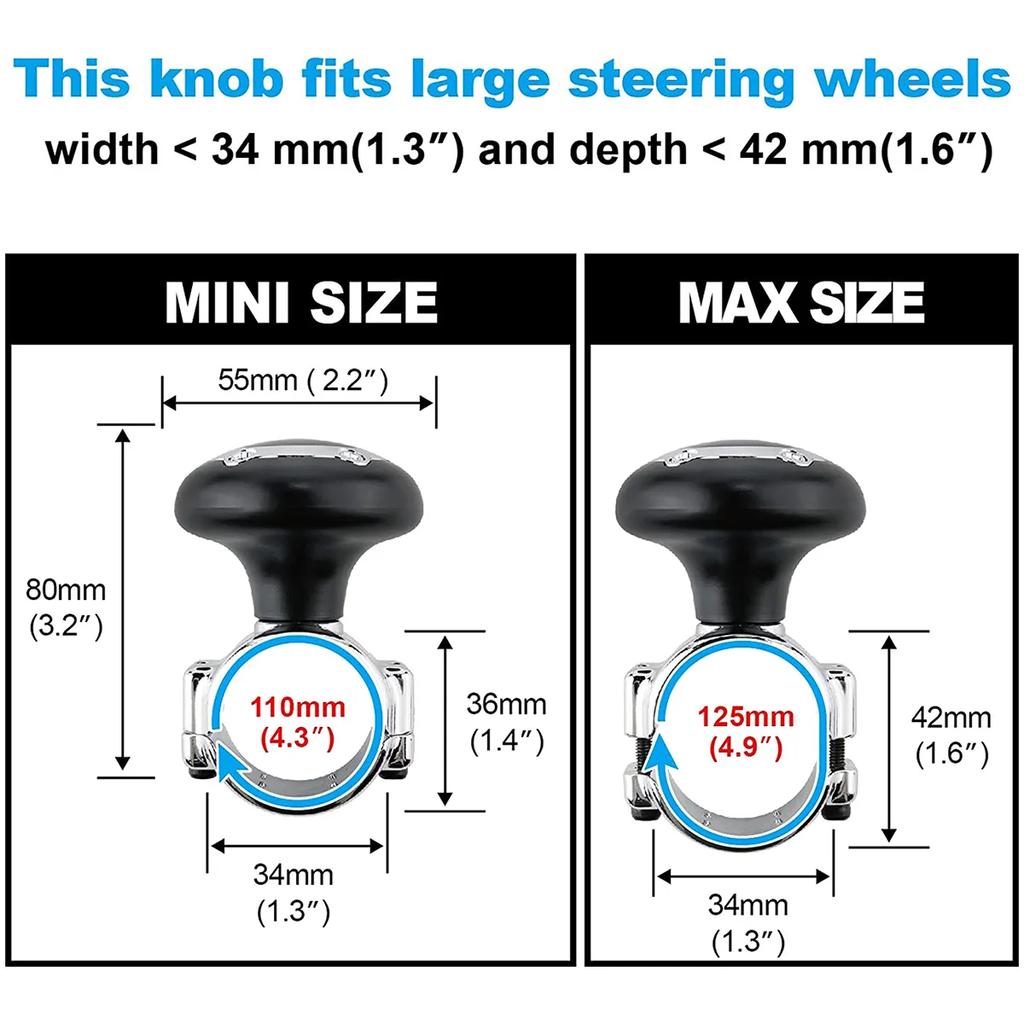 Steering Wheel Spinner Knob Universal Steering Wheel Booster Spinner Knob Rotating Car Turning Steering Wheel Ball Handle with