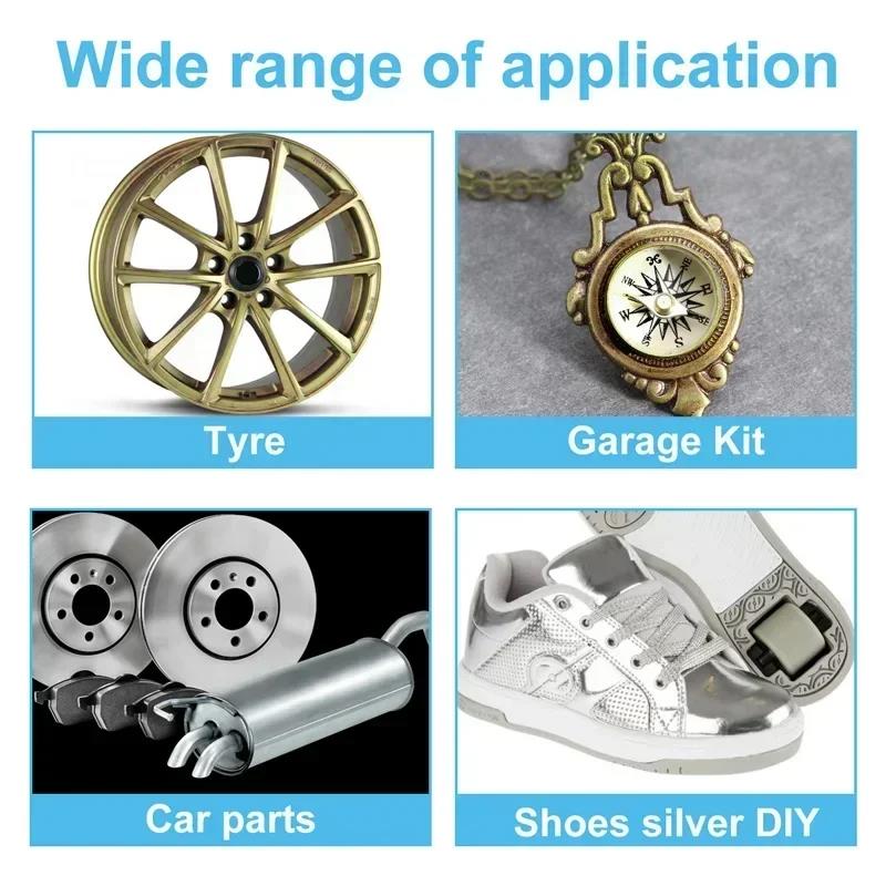 Chrome Marker Pen Car DIY Oily Paint Metallic Tyre Wheel Graffiti Tread Environmental Highlights Silver White Craftwork Amagi Touchup Paint2