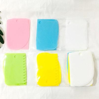 Набор из трех пластиковых скребков для теста и тортов для выпечки и украшения своими руками