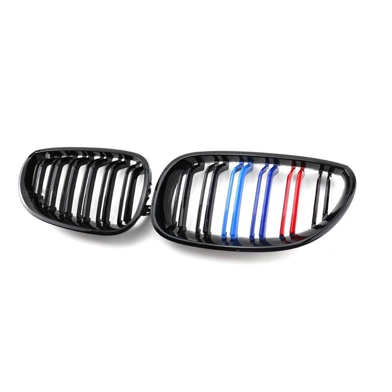 Car Front Bumper Grilles Kidney Racing Grill For BMW E60 E61 5 Series M5 520I 535I 550I 2004-2009 Double Slat Replacement Grille