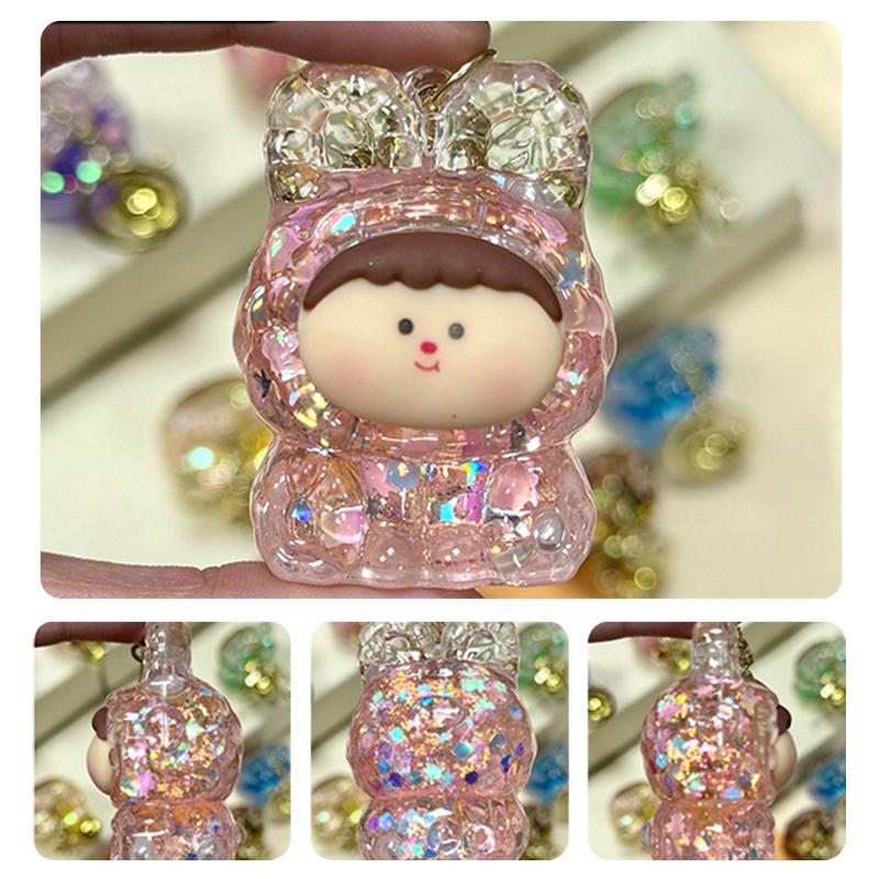 Милый светящийся зыбучий песок мигающий брелок Лилит мультфильм акриловый брелок сумка кулон украшение автомобильный держатель ключей лучший друг подарки