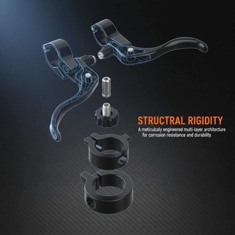 1 Pair Aluminum Alloy Bike Brake Lever Bike Handlebar Brakes Bike Handlebar Accessory