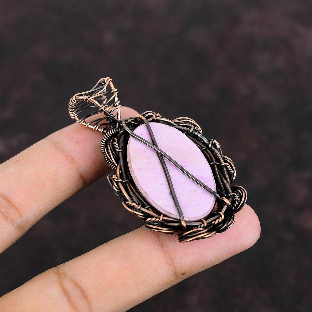 Подвеска из фосфосидеритовой проволоки, подвеска из медной проволоки, антикварная подвеска из драгоценных камней, подвеска из медной проволоки, ювелирное изделие ручной работы, дизайнерский кулон, подарок для мамы