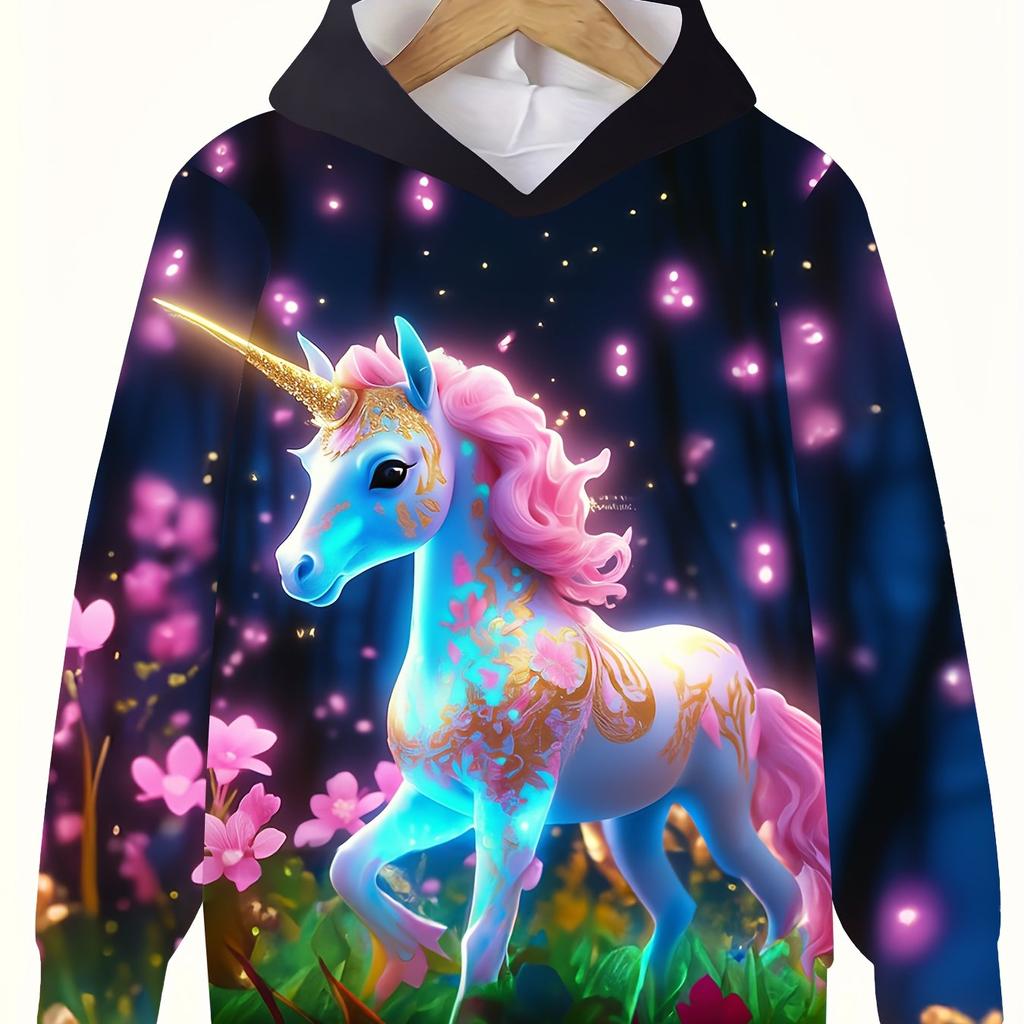 Детская одежда Толстовки с капюшоном для девочек с длинным рукавом 3D милые животные принт детская одежда весна-осень повседневная кавайная одежда для девочек на открытом воздухе топы