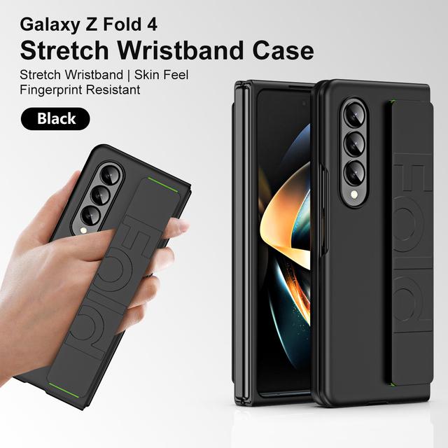 Эластичный браслет на ощупь, чехол для Samsung Galaxy Z Fold 2, 3, 4, 5 г, устойчивый к отпечаткам пальцев, защитный ремешок на запястье