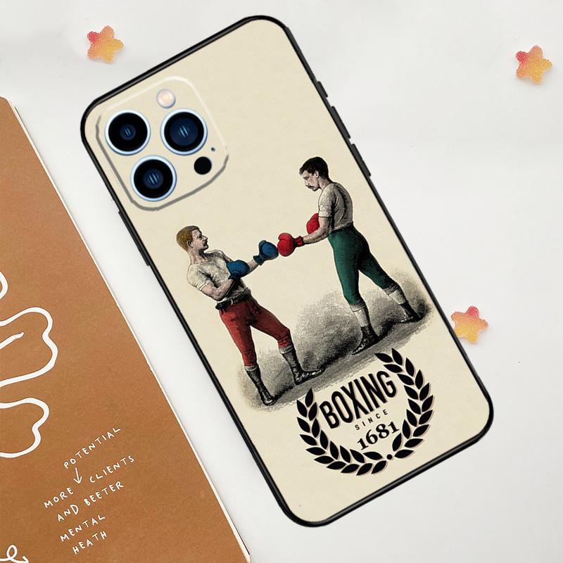 Чехол для телефона с изображением бокса для iPhone 17 Pro Max 11 14 15 16 Pro Max 12 13 mini 16 Plus 16e 17 Air Funda