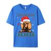 Wholesale American Cocker Spaniel Christmas Sa Tshirt Personalized Top Tshirts Cotton Blue And White Graphic T Shirts