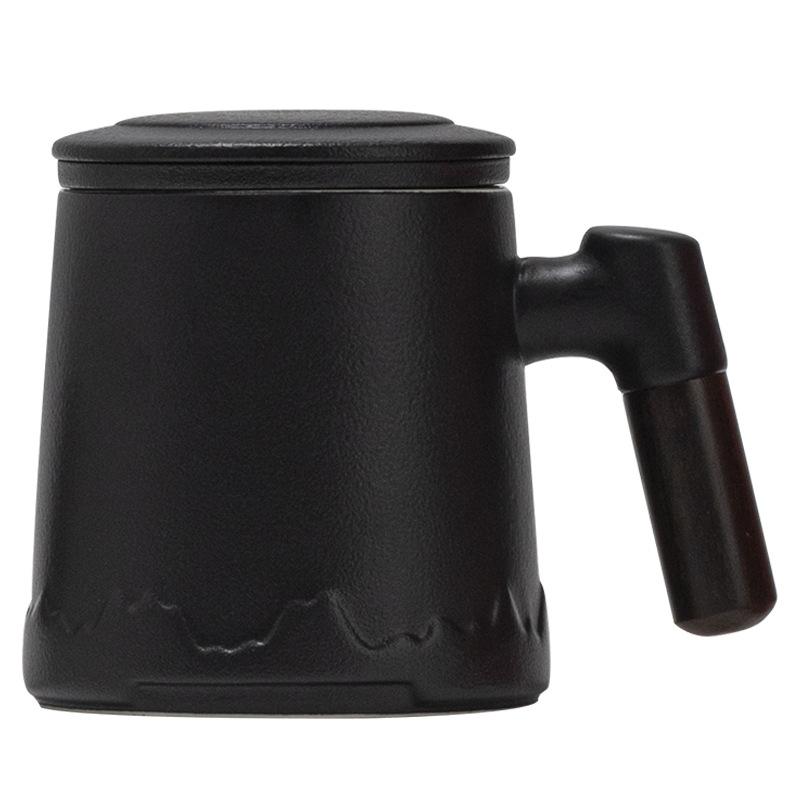Tea separation, making tea cups, drinking water, large-capacity men's and women's ceramic cups, office mugs, filtered with lids