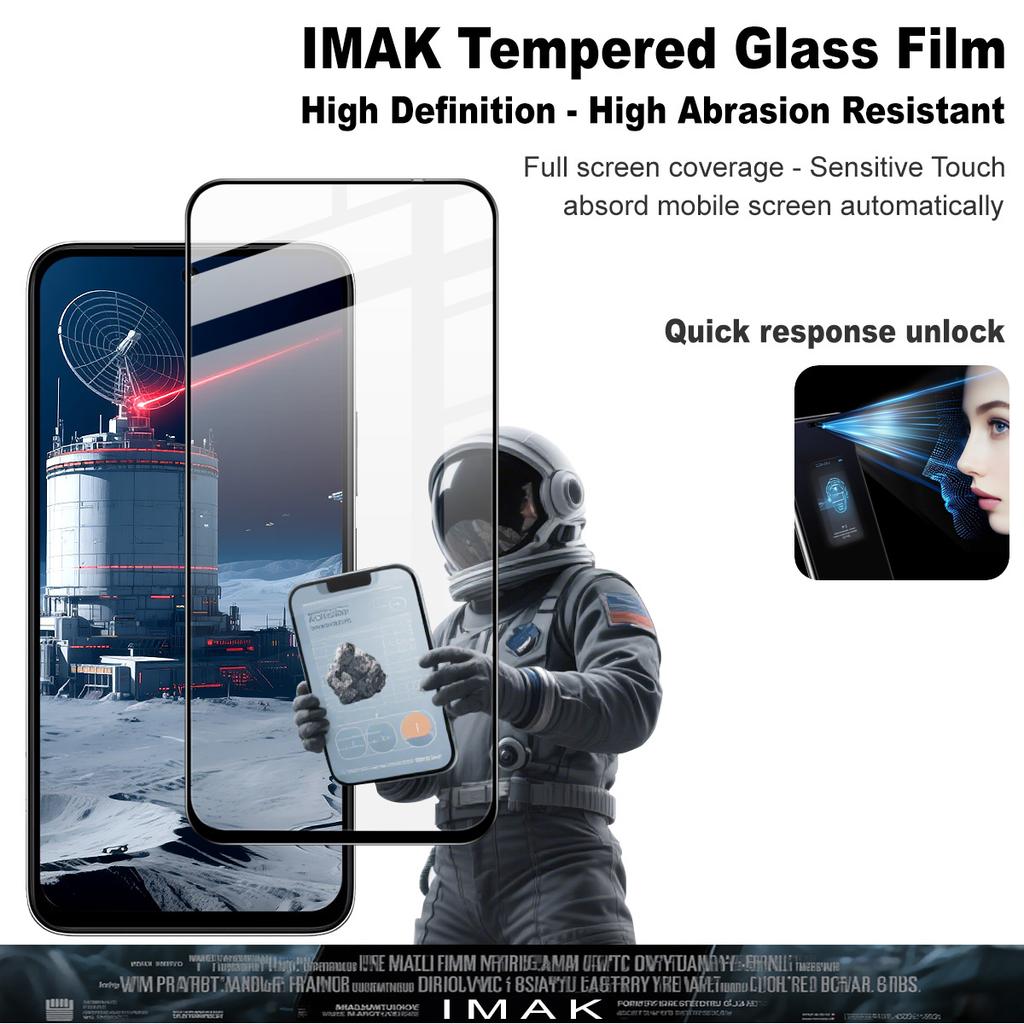 For POCO M7 4G (169mm) Glass IMAK Full Coverage Tempered Glass Film Pro+ Series 169mm