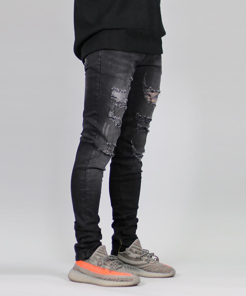 Джинсы Haipeodenim Black Gao с молнией
