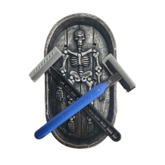 Органайзер для мыла, многоразовый, легко моется, самоосушающийся, дизайн, держатель для мыла из смолы в форме скелета на Хэллоуин