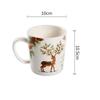 1pcs Christmas Tree Ceramic Plate Tableware Glazed Color Snack Dessert Dishes Bowl Elk Pattern Coffee Mug Kitchen Dinner Plates