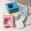 1pc Colorful Stainless Steel Square Sandwich Maker - Perfect for Toasted Sandwiches & Biscuits, Durable Breakfast Press Tool with Easy-Grip Handle,