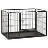 VidaXL Puppy Playpen Steel 91.5x59x61 Cm