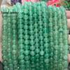 Браслет из натурального зеленого клубничного кварца Yuanqi Jewelry, круглые бусины, аксессуары для DIY, ручная работа.