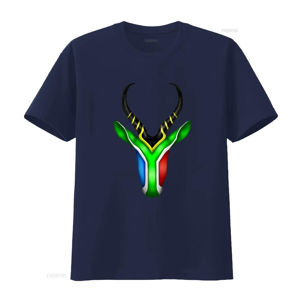 South Africa Springbok Print T Shirt Unique Design Comfortable Fabric Perfect for Sports and Casual Wear vintage Washed