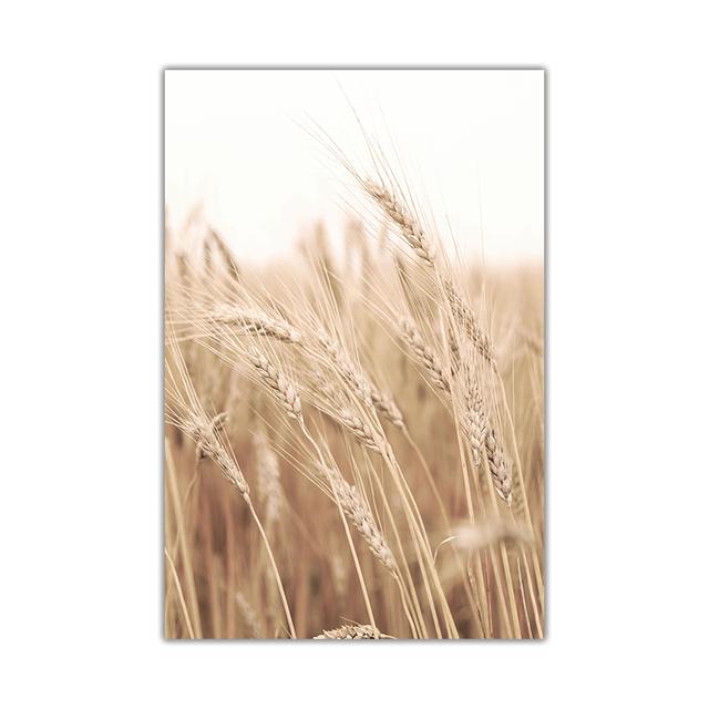 Wheat Cow Horse Grassland Scenery Wall Art Posters and Prints Landscape Print Nordic Painting Decorative Picture Home Decoration