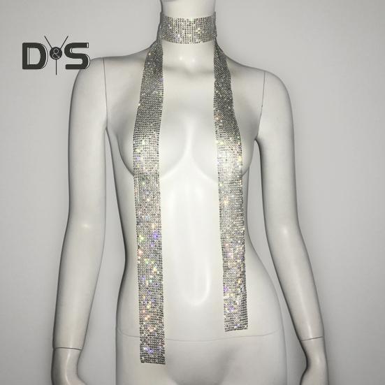 Women Long Scarf Shiny Sequins Comfortable Long-wear Scarf Sequin Embellished Decorative Scarf Daily Party Wear