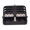 Universal 6 Way Blade Fuse Holder PBT PC Fuse Box Block Case 12V/24V Car Truck Boat Marine Bus RV Van