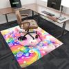 1pc Rainbow Unicorn Office Chair Mat - Anime Cartoon Design, Non-Slip Carpet for Home Decor, Suitable for All Seasons.H070