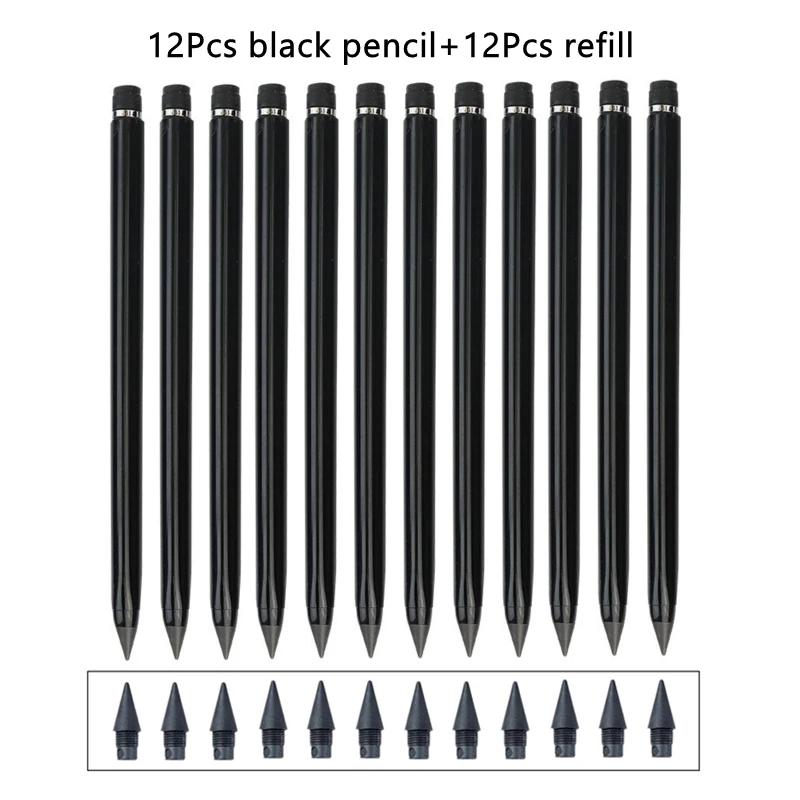 12/13 цветов неограниченное количество цветных карандашей для письма с набором сменных стержней без чернил новинка вечные карандаши ручка для рисования школьные принадлежности