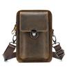 Horse Leather Men Waist Pack Phone Pouch Bags Waist Bag Men's Small Shoulder Belt Bag Crossbody Bags for Men