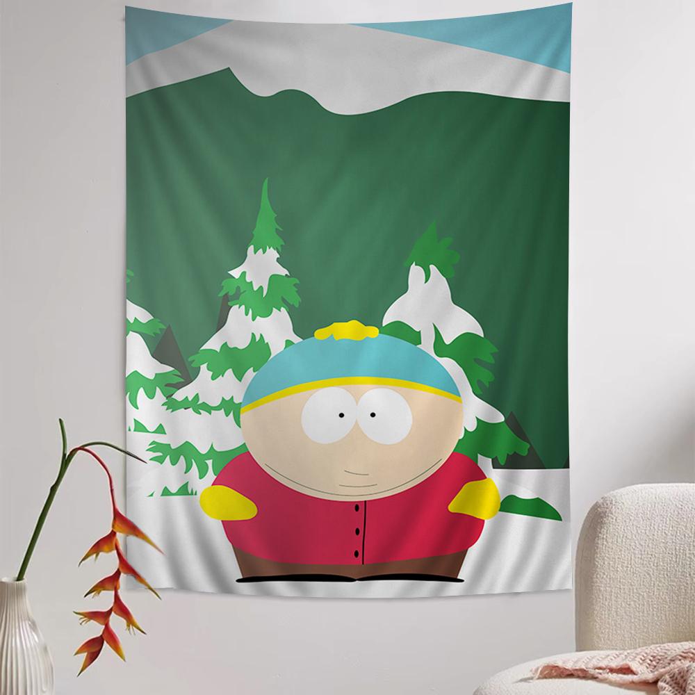 Cartoon SSouth Cute PPark Chart Tapestry for Living Room Home Dorm Decor Art Home Decor