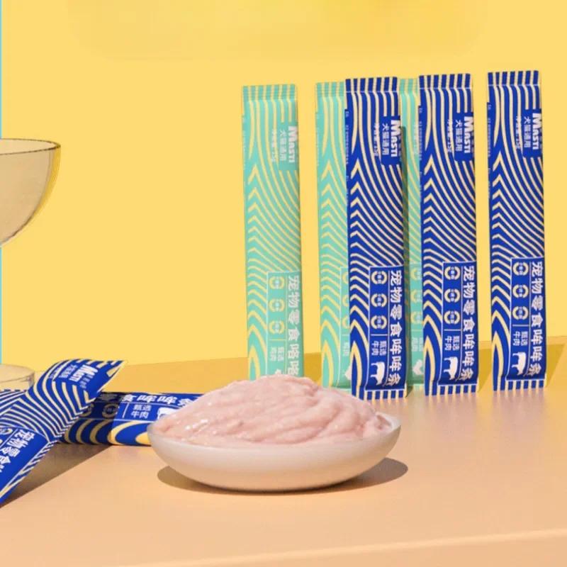 Закусочные батончики для домашних животных Закуски для кошек и собак Влажный корм для кошек Курица Говядина Кошачьи полоски Основной корм для кошек и собак Питательный Увлажняющий Откорм