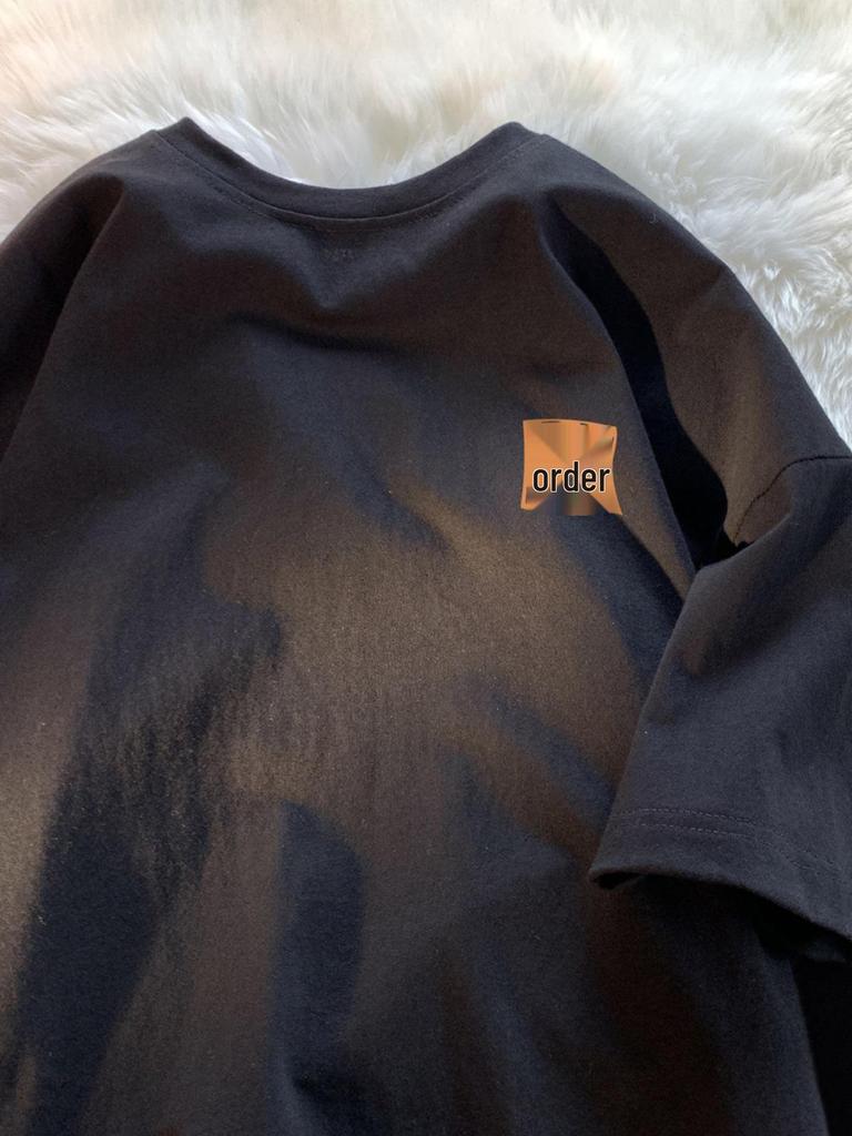 Футболка с коротким рукавом из хлопка Jin размера Plus Size 300 для мужчин и женщин — повседневный стиль Гонконга, унисекс, свободный крой, идеально подходит для лета.