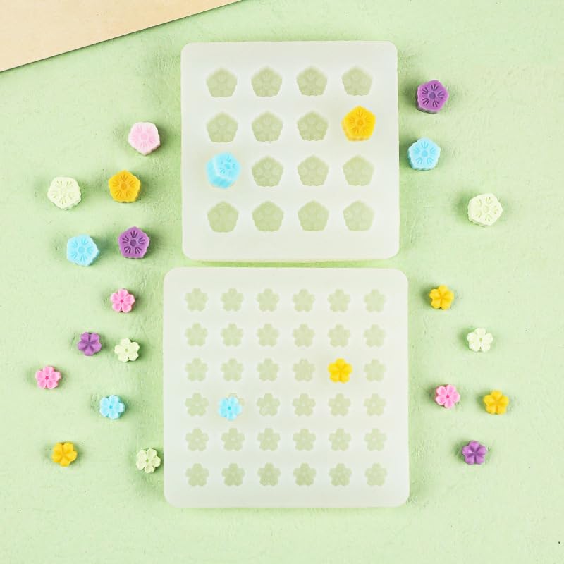 Mini Star Silicone Candle Mold Cherry Blossom Snowflake Cat's Paw Pentagram Mold Diy Cake Fire Paint Wax Granules Silicone Mould