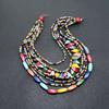 Ожерелье с подвесками, разноцветные бусины, модный предмет, модное многоцветное ожерелье из деревянных бусин, аксессуары для вечеринок