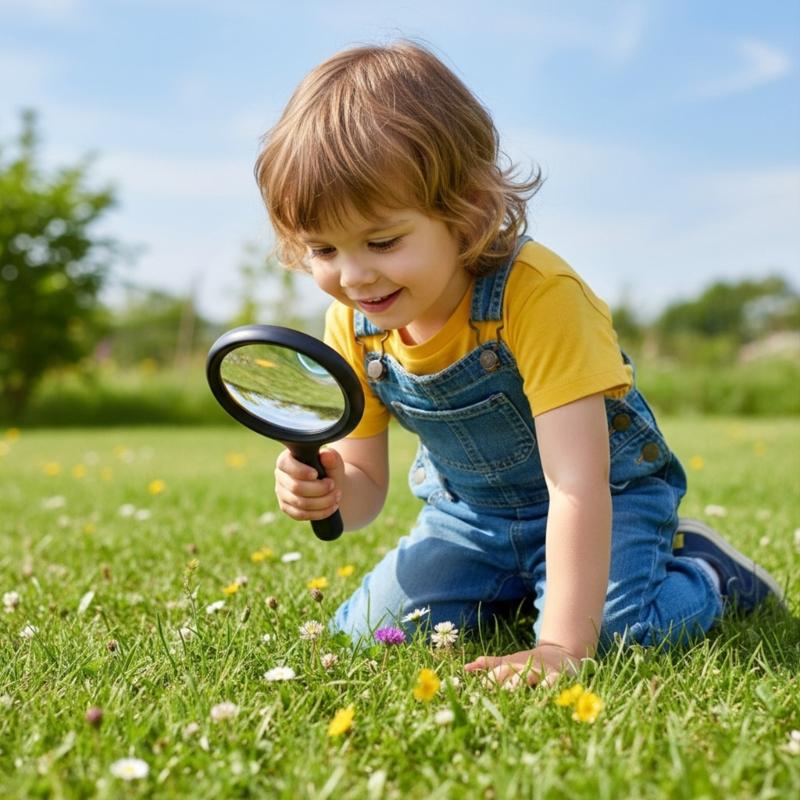 Adjustable Double Light Magnifying Glass With Comfortable Grip Nonslip Handle Enhancing Acrylic Lens For Detailed Inspection Hobbies Close Work
