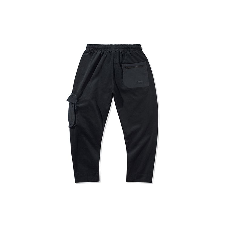 Баскетбольная серия Li Ning Bad Five Corduroy свободные спортивные повседневные брюки мужские брюки черные AKXQ513-1
