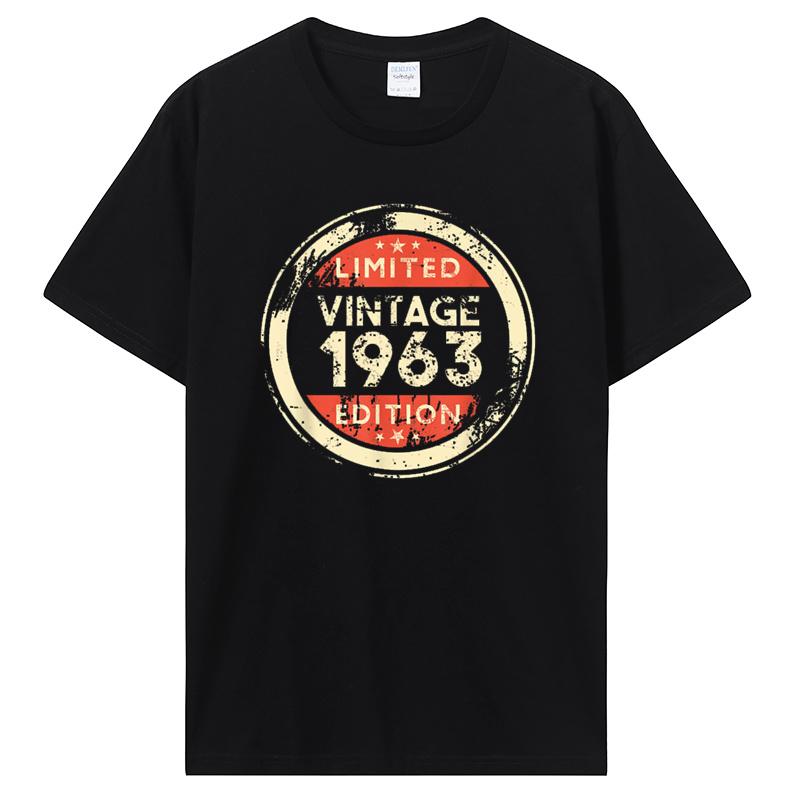 Birthday Vintage 1963 Old Gifts Vintage T-Shirts Summer Graphic Tshirt Streetwear Clothing Oversized Tshirt