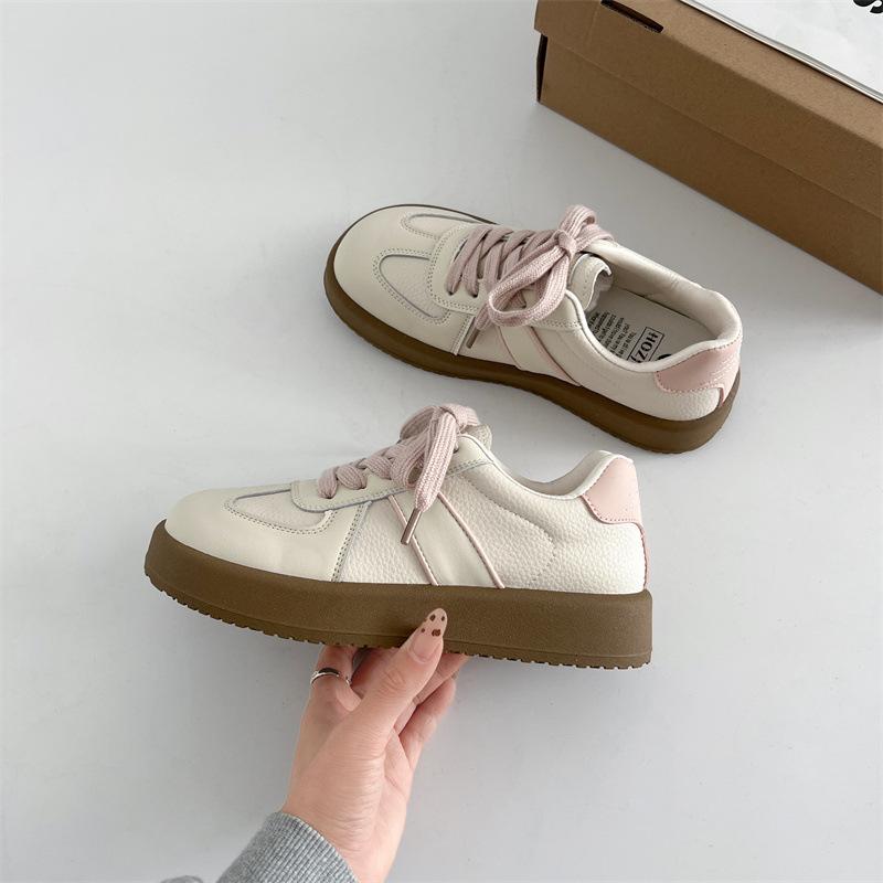 Универсальные студенческие туфли на высокой платформе для поездок на работу, белые туфли для женщин, новинка 2025 года, легкие туфли для отдыха и спорта